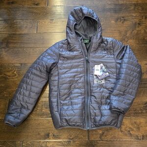 NWT Stillwater Supply Co. Packable Hooded Jacket Size M Dark Gray
